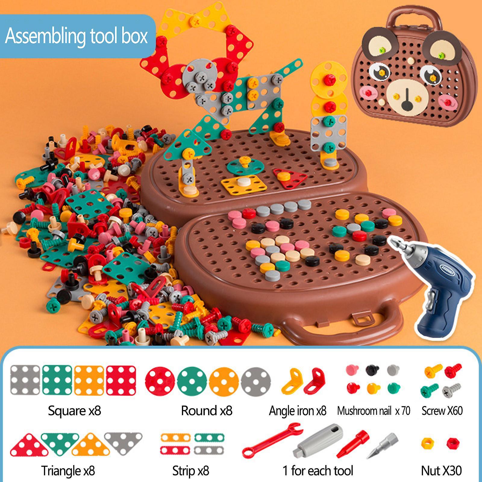 Kakanwo Kids Toys Children'S Manual Disassembly Toolbox Nut Diy Three-Dimensional Platter Screw Screw Assembled Building Block Toys Early Education...