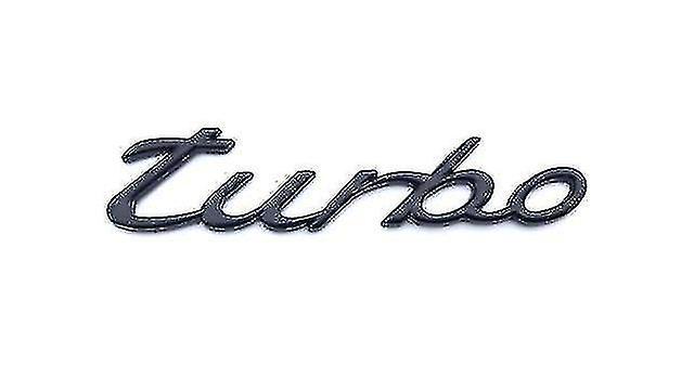 Sega Gloss black porsche turbo badge emblem lettering rear boot