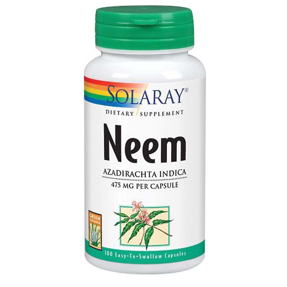 Solaray Neem,475 mg ,100 Caps (Pack of 1)