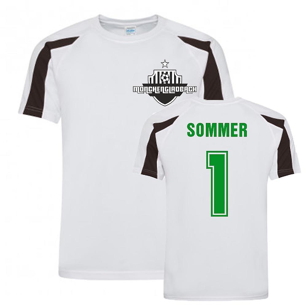 UKSoccerShop Yann Sommer MGB Sports Training Jersey (White) Medium (38-40 inch)