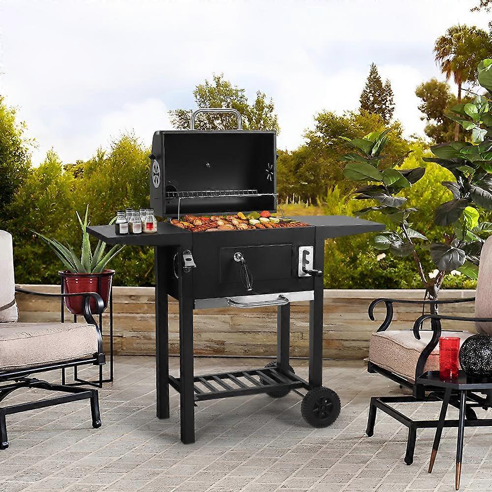 Living And Home Outdoor Charcoal Grill With Smoke Stack