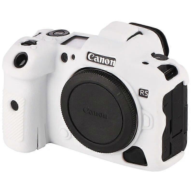 Redkid R5 R6 Silicone Cover Rubber Silicone Camera Case Cover Skin for Canon EOS R5 R6 R5 White