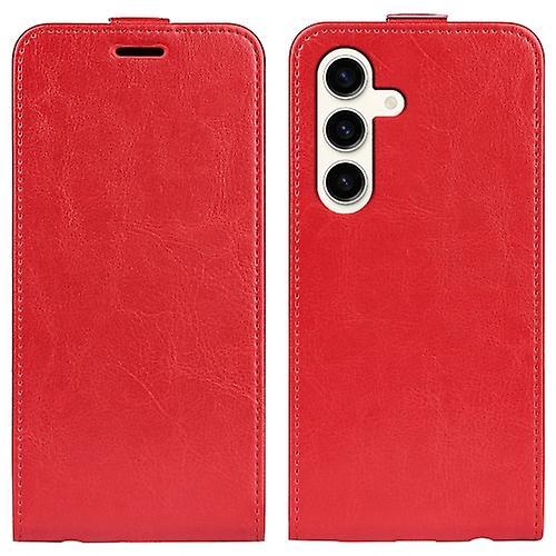 Mycase For Samsung Galaxy S24 5g R64 Texture Vertical Flip Leather Phone Case Red