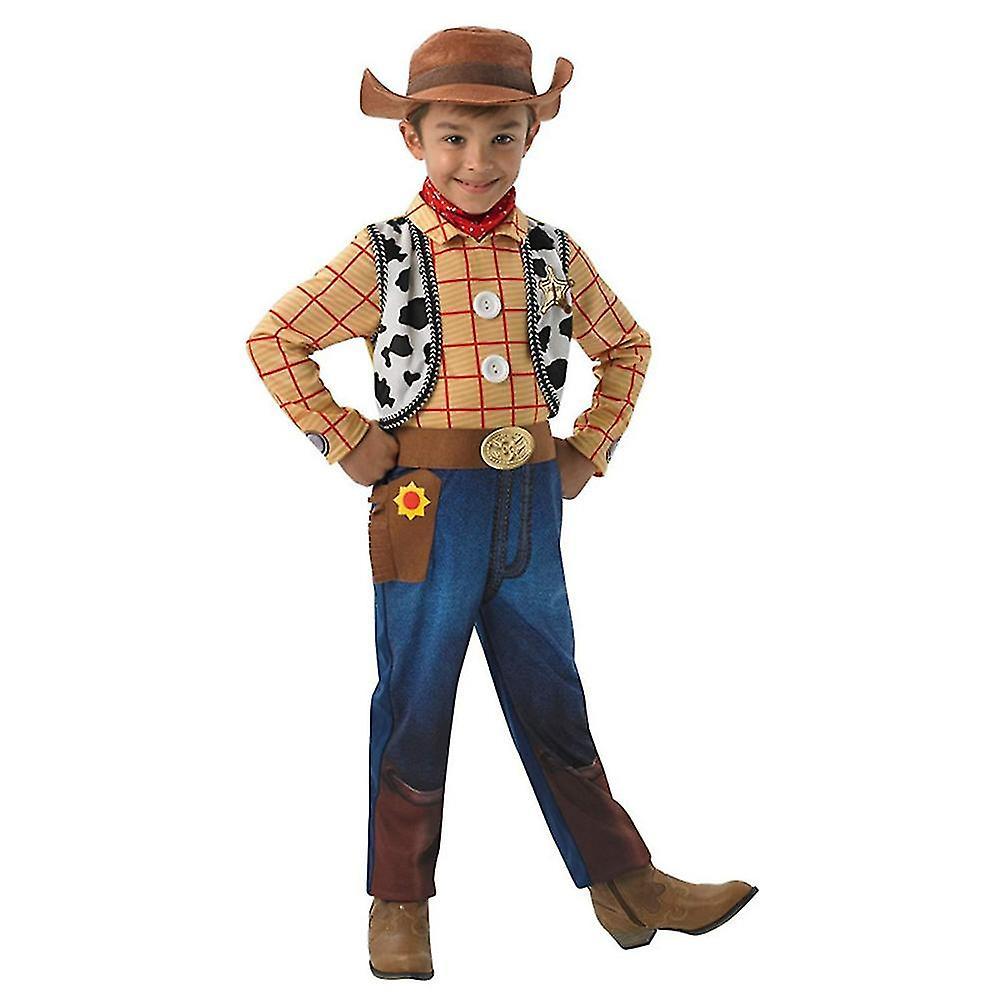 Shinestar Toy Story Woody Costume Kids Boys Sheriff Woody Pride Cosplay Outfits Set 8-10Y