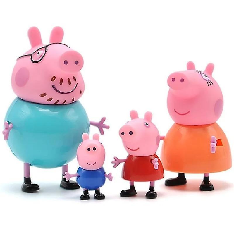 Renekton 4pcs/set Pepa Pig Toy Action Figure George Family Toys Mom And Dad Anime Party Toys Children's Holiday Gift 4pc