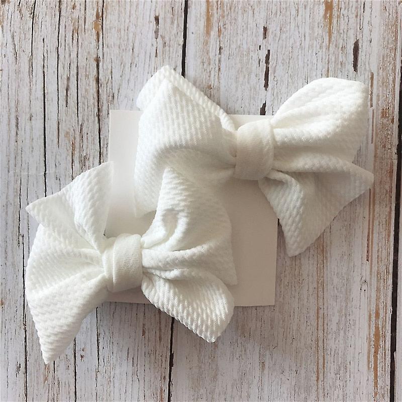 Slowmoose Baby Hair Bow Knot Clips White