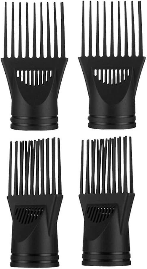 Hair Styling Tools 4Pcs Blow Dryer Comb Attachment air Dryer Blower Concentrator Nozzle Brush Attachments for Hairdressing Styling Salon Tool (Black)