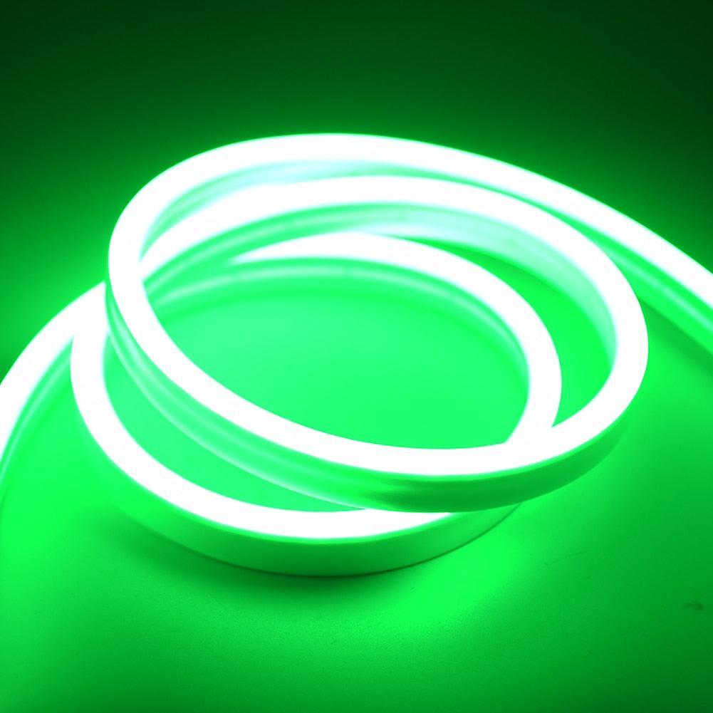 GreenZech Diy christmas holiday decoration flexible led strip 6mm narrow neon light Green 3m