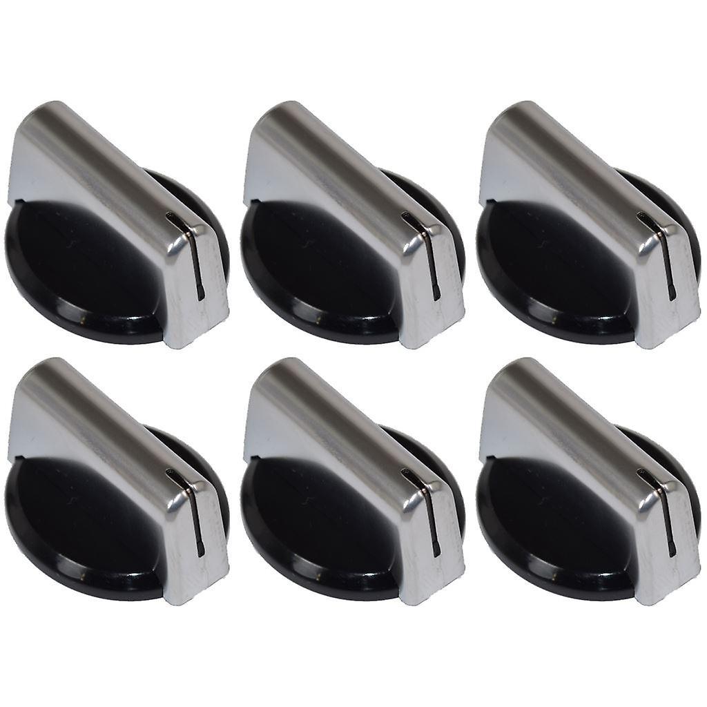 Ufixt Baumatic Compatible Replacement Black Silver Oven Cooker Hob Control Knob Pack of 6