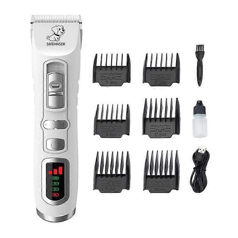 Linkrunning Professional Dog Clipper with LCD Display, Thick Long Hair Dog Clipper, Cordless Dog Cat Clipper, Dog Grooming Kit, Detachable Ceramic ...