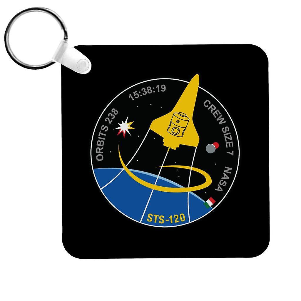 NASA STS 120 Shuttle Mission Imagery Patch Keyring Black 5cm x 5cm