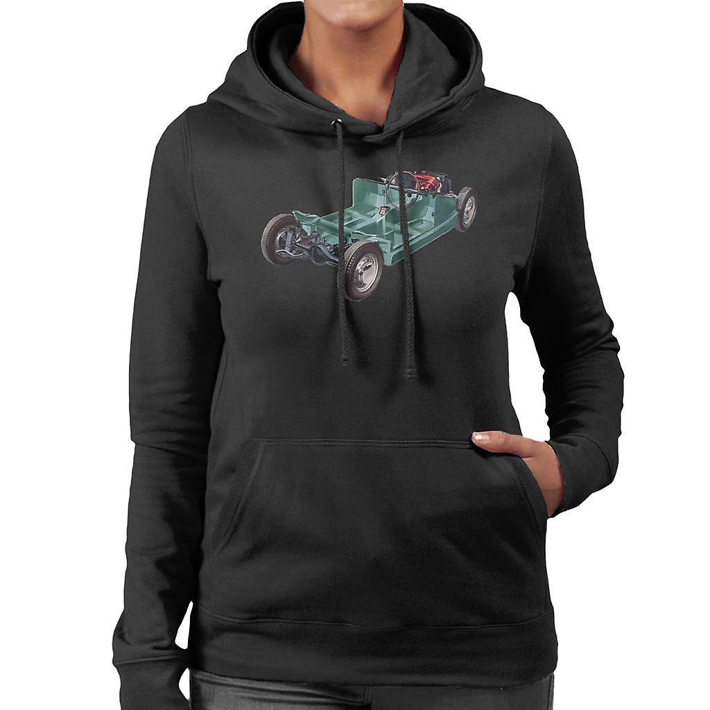 Austin Healey Sprite Mark II British Motor Heritage Women's Hooded Sweatshirt Black XX-Large