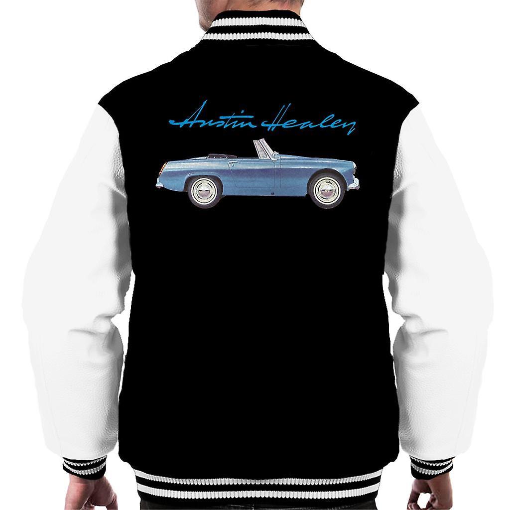 Austin Healey Blue British Motor Heritage Men's Varsity Jacket Black/White Medium