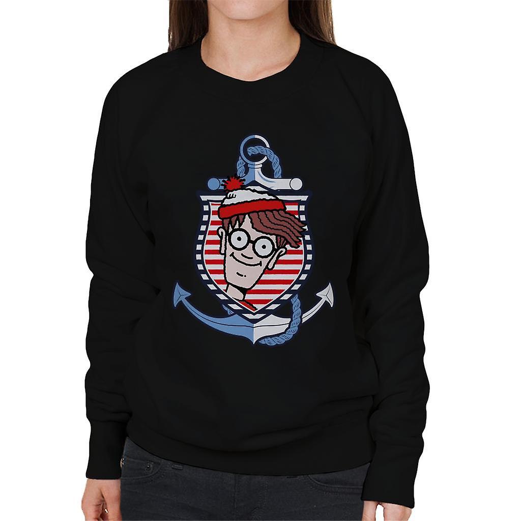 Wheres Wally Where's Wally Anchor Women's Sweatshirt Black X-Large