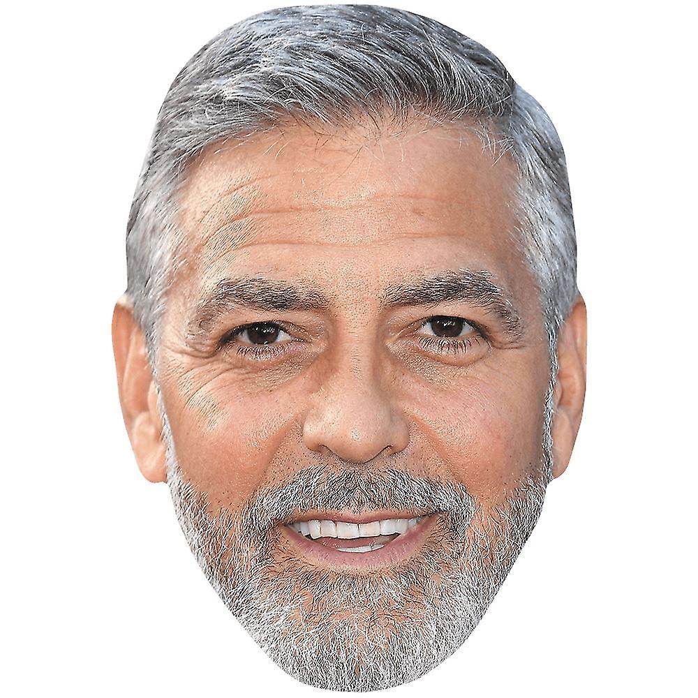 Celebrity Cutouts George Clooney (Smile) Celebrity Mask, Flat Card Face