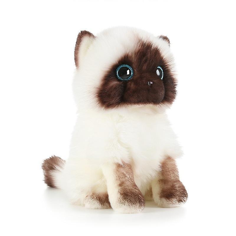 Wiuo Hug Baby Cute Doll Cat Doll Cute Simulation Siamese Cat Plush Toy Ornament