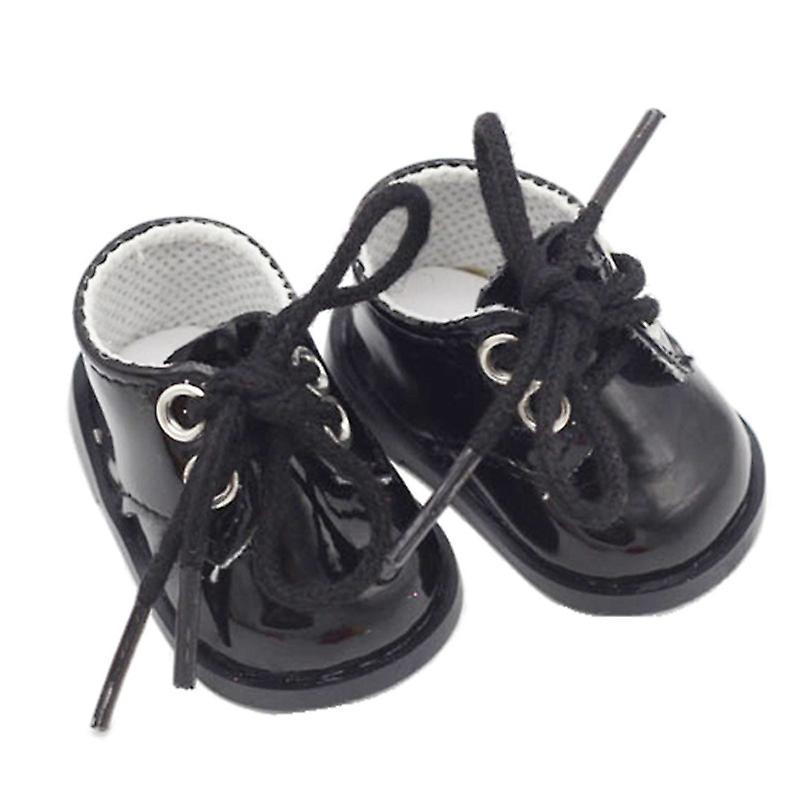 Fisheraw Doll Shoes Safe Imagination Rubber Doll Shoes Accessory Girl Doll for Kids Black