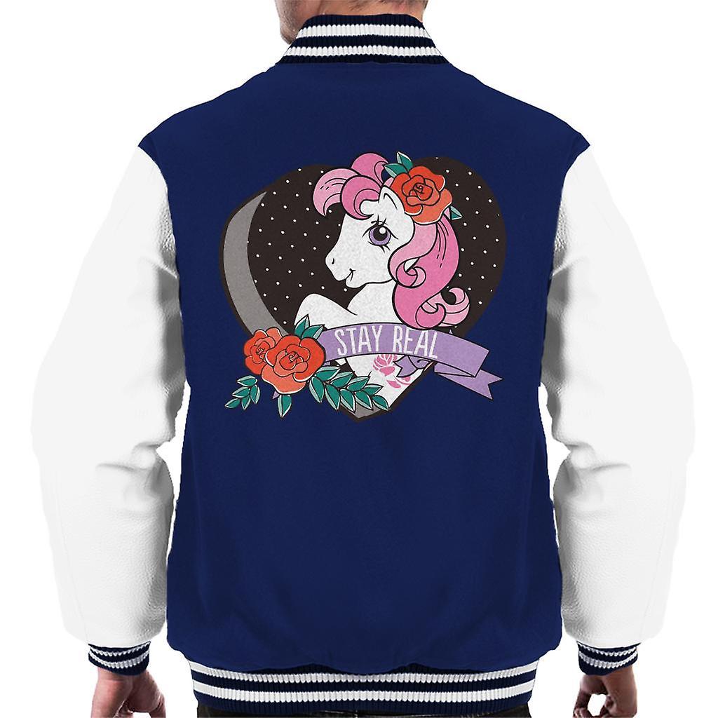 My Little Pony Stay Real Men's Varsity Jacket Navy/White XX-Large