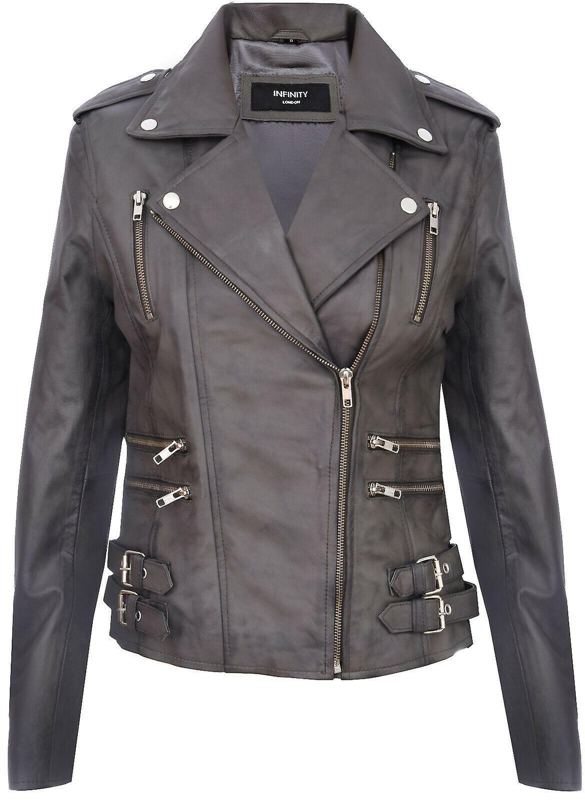 Leather Vintage Brando Biker Jacket-Orlando