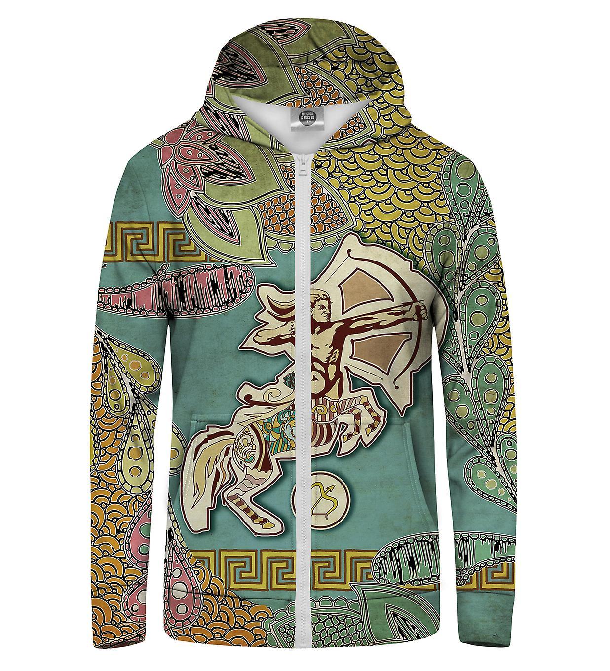 Mr Gugu & Miss Go Mr. GUGU & Miss GO Sagittarius Hoodie Kangaroo Zip Up teal XS