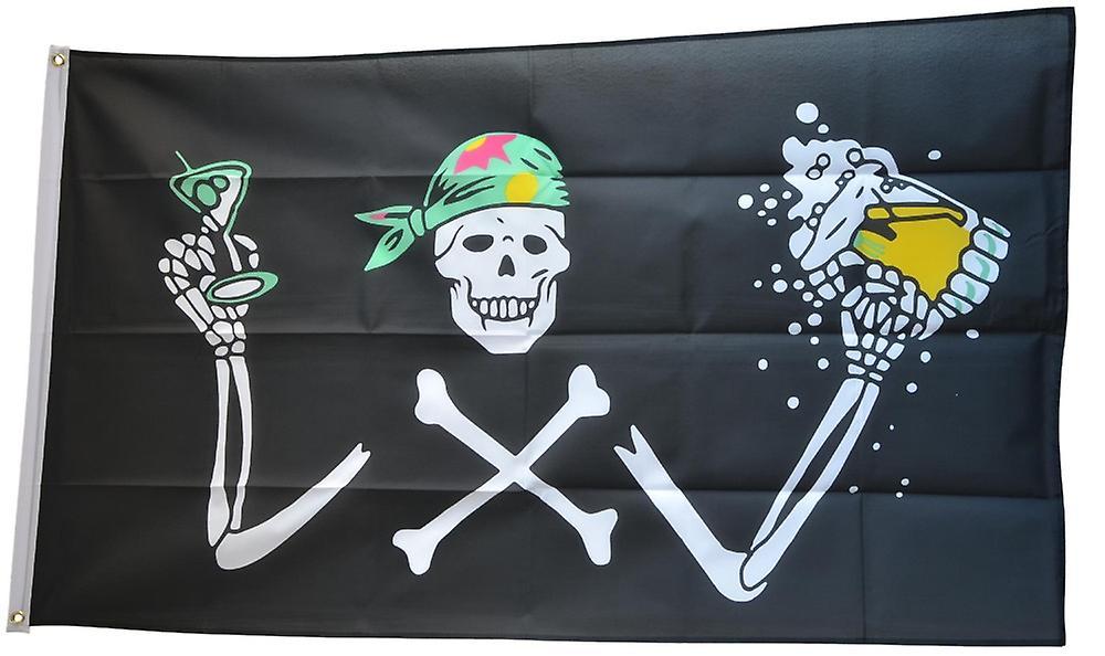 Bolongking 90*150cm PIRATE with BEER Flag Skull and crossbones 90 x 150cm