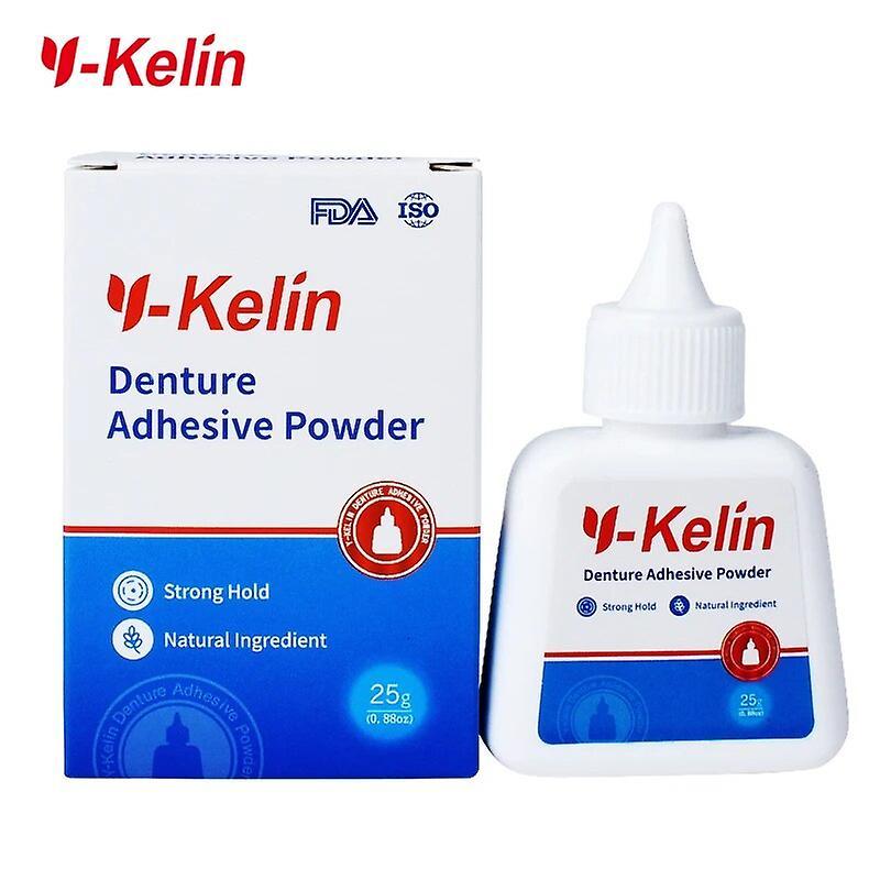 Eccpp Denture Adhesive Powder 25g Powered Glue Formula Zinc Free Extra Strong Hold For Upper Lower All Day