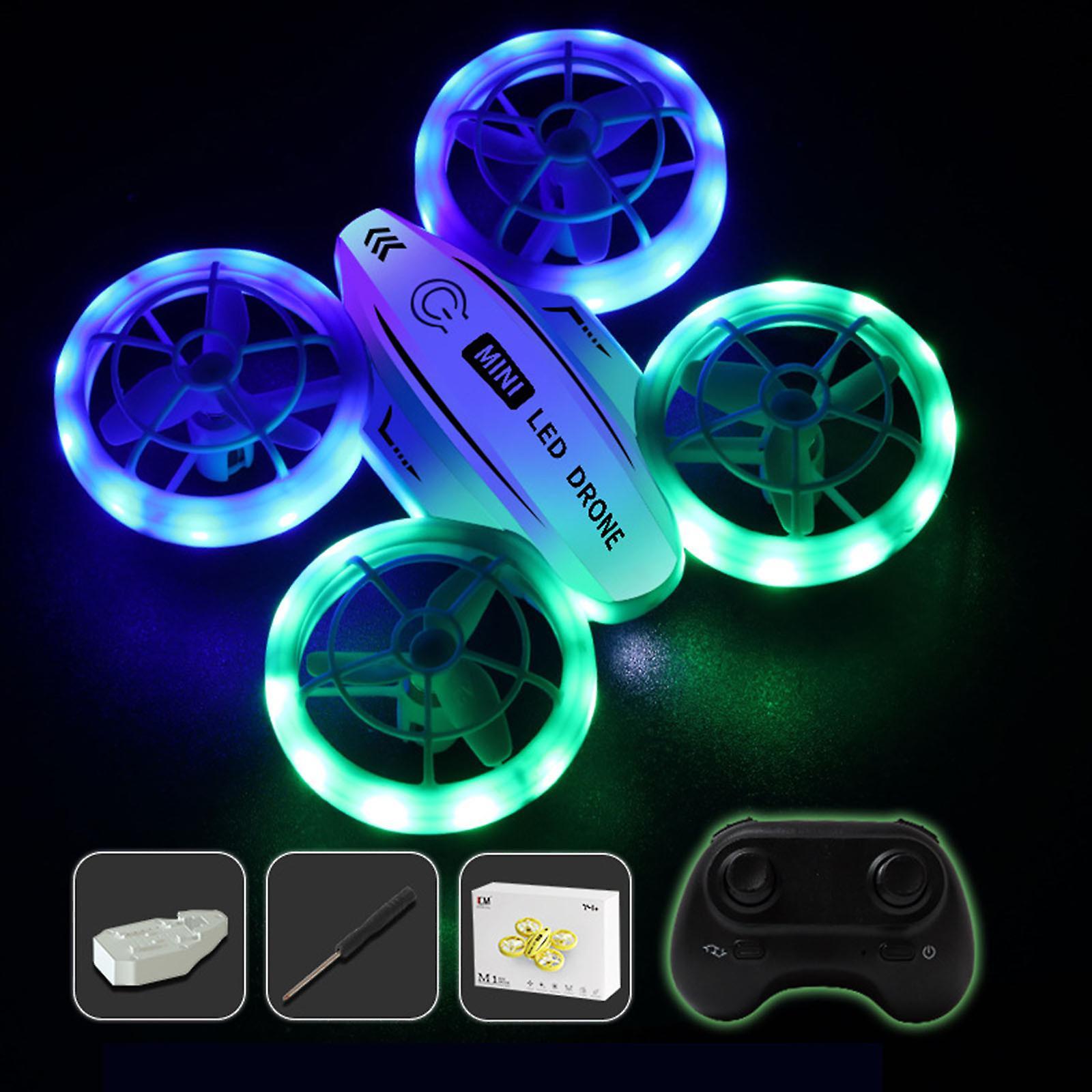 Baodan Remote Control Toys Mini Drone For Kids Drone Flying Toys Small Colorful LED Quadcopter For Beginners With Headless Mode 360 Flip Full RC Dr...