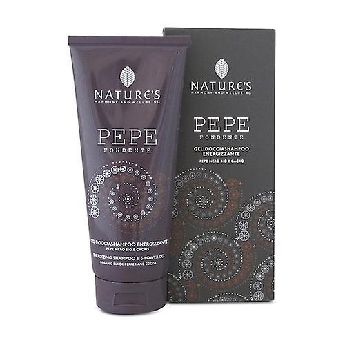 Natures Dark Pepper Energizing Shower Gel Shampoo 200 ml of gel