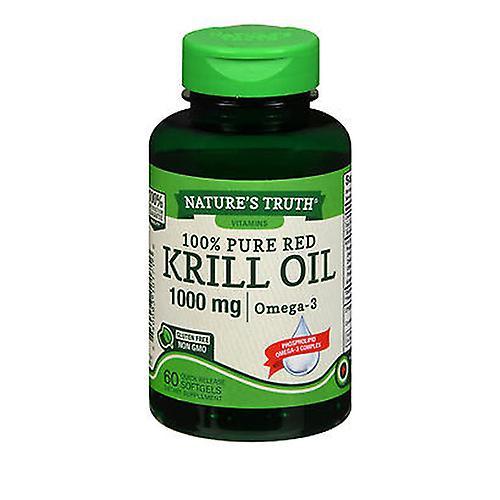 Sundance Nature's Truth 100% Pure Red Krill Oil Omega -3 Quick Release Softgels, 2000 Mg, 60 Caps (Pack of 1)