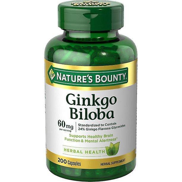 Natures Bounty Nature's Bounty Ginkgo Biloba Capsules, 60 Mg, 200 Ct