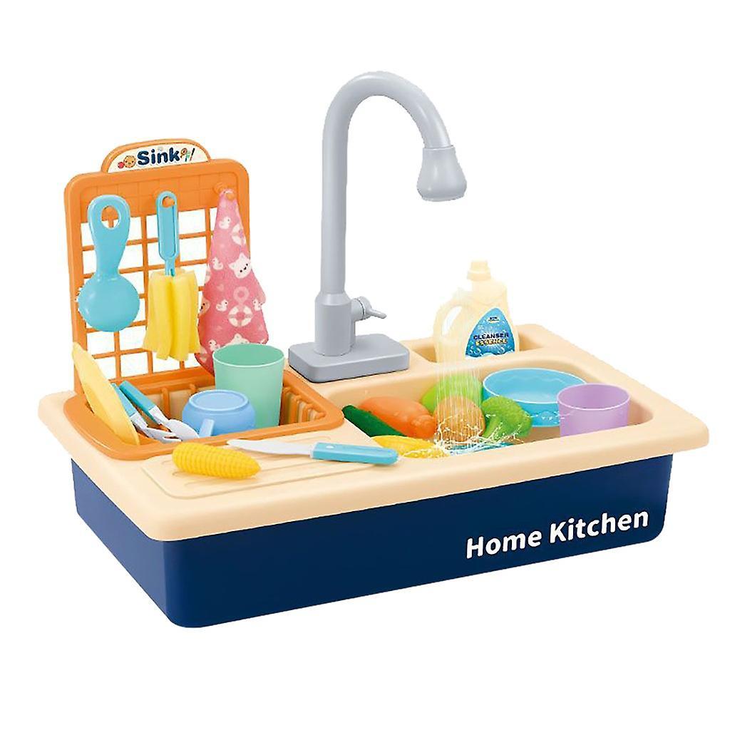 Baodan Play Kitchen Toy Sink Electronic Dishwasher  Water Pretend Play Kitchen Toys