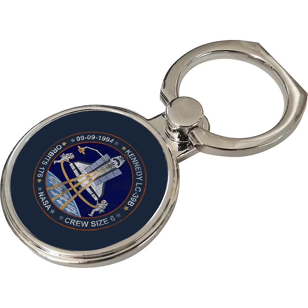 NASA STS 64 Discovery Mission Badge Distressed Phone Ring Navy Blue 3.5cm x 4.5cm