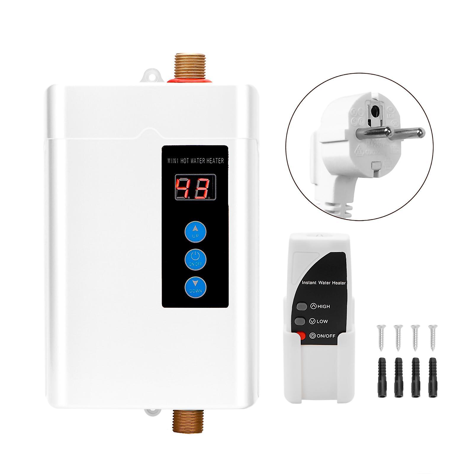 Dmdm Household Mini Electric Water Heater Instant Tankless Water Heater Heating Machinewhite Eu Plug 220v 4000w