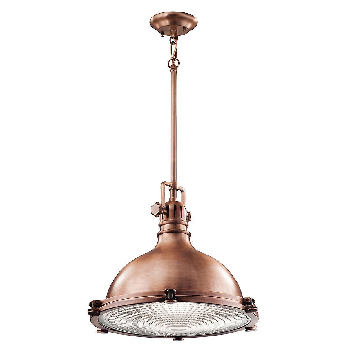 Elstead Lighting Hatteras Bay 1 Light Extra  Large Dome Ceiling Pendant Antique Copper, E27