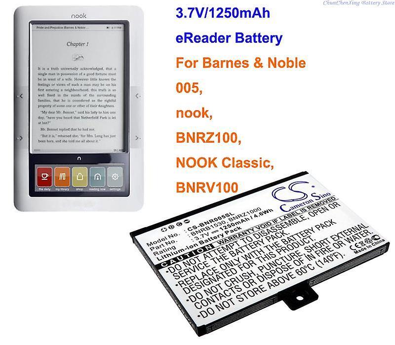 Dinoply 1250mAh Battery BNRB1530, BNRB454261, BNRZ1000 for Barnes&Noble 005, BNRV100, BNRZ100, nook, NOOK Classic