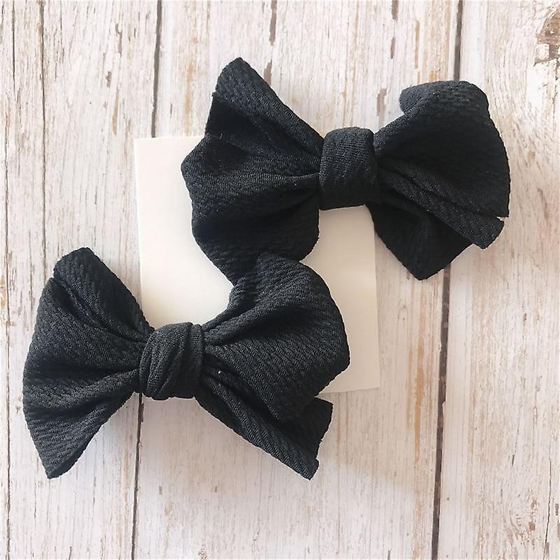 Slowmoose Baby Hair Bow Knot Clips Black