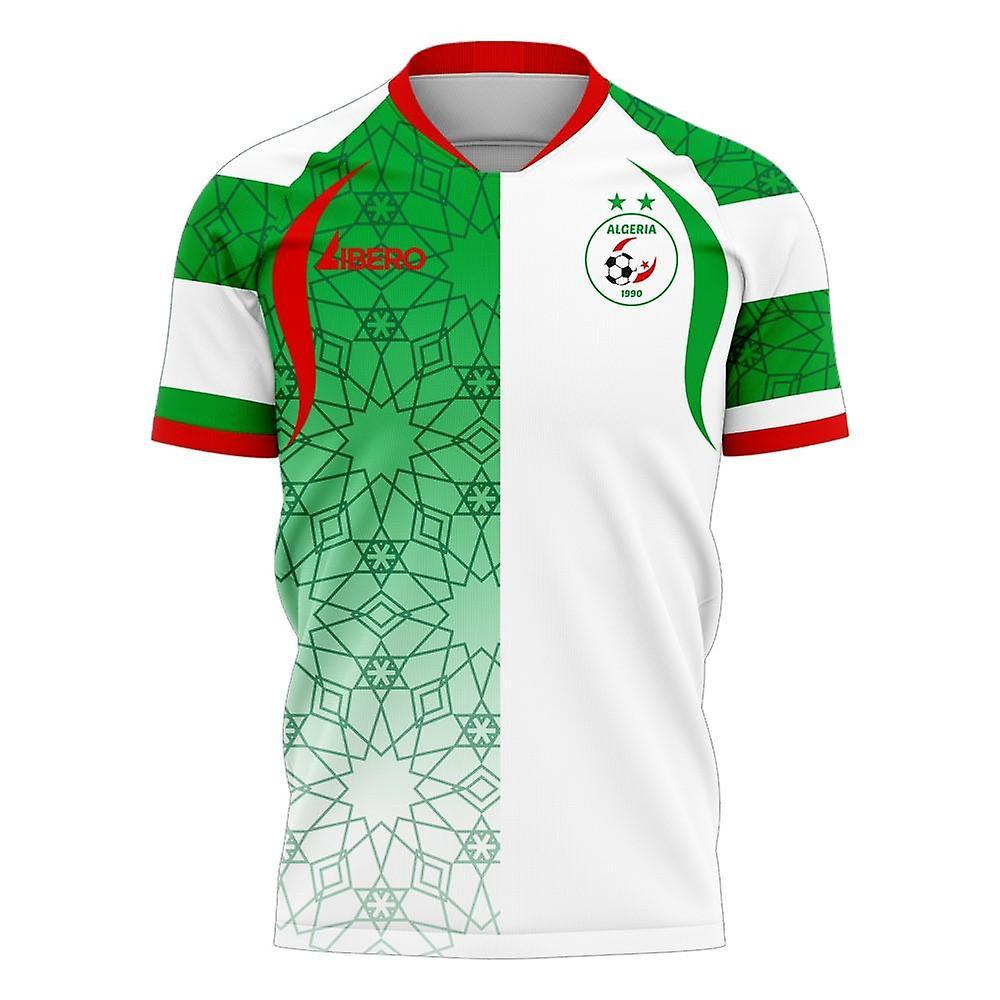 Libero Sportswear Algeria 2024-2025 Home Concept Football Kit (Libero) White XSB 3/4yrs (98-104cm)