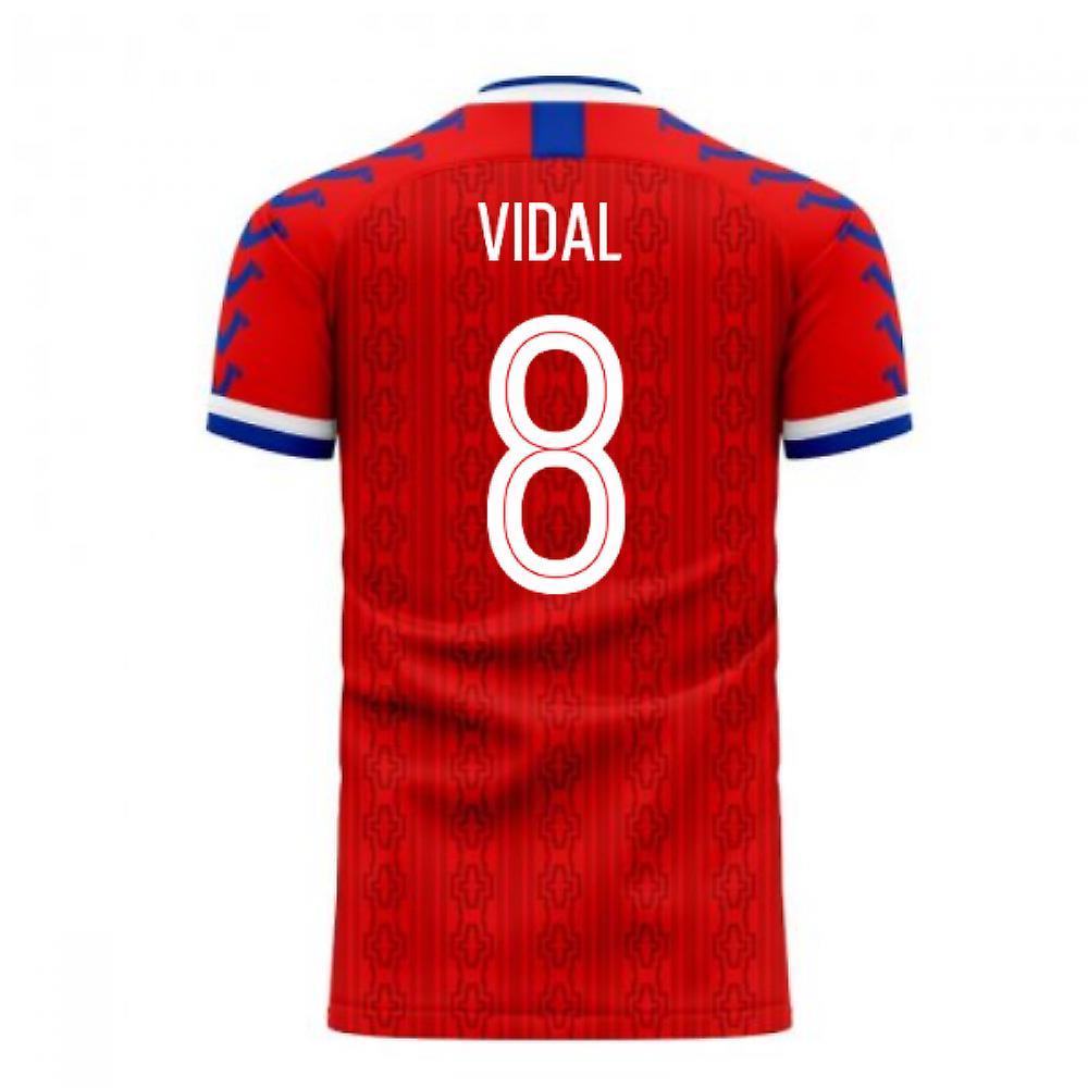 Viper Sportswear Chile 2024-2025 Home Concept Football Kit (Viper) (VIDAL 8) Red M