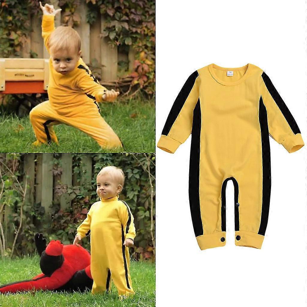 unbrand Baby Bruce Lee Suit, Newborn Baby Jumpsuit 90