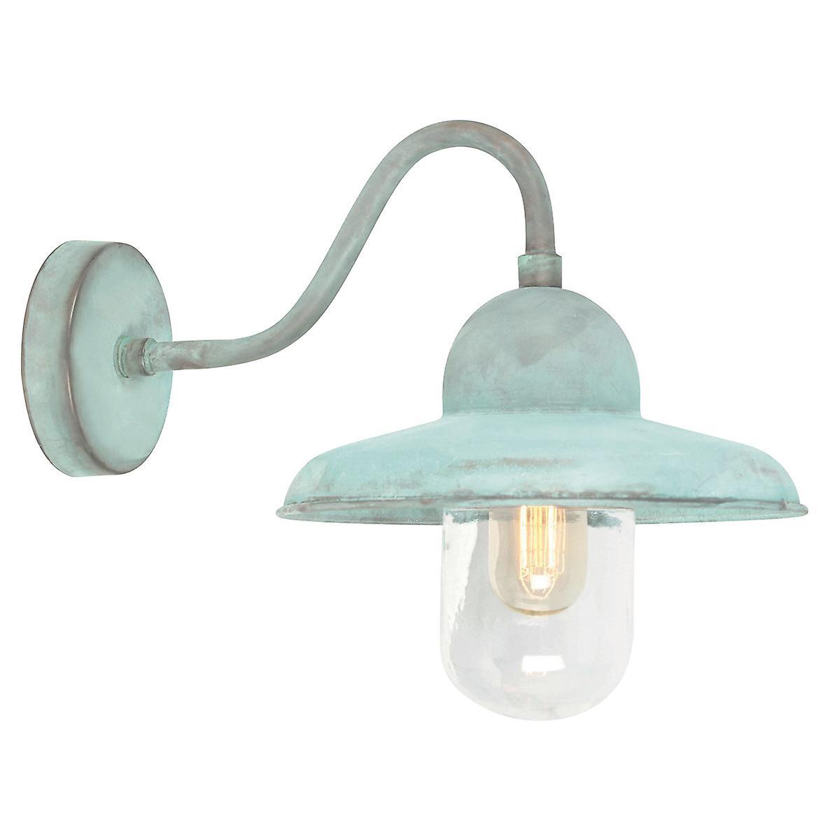 Somerton 1 Light Outdoor Fisherman Dome Wall Light Verdi IP44 E27