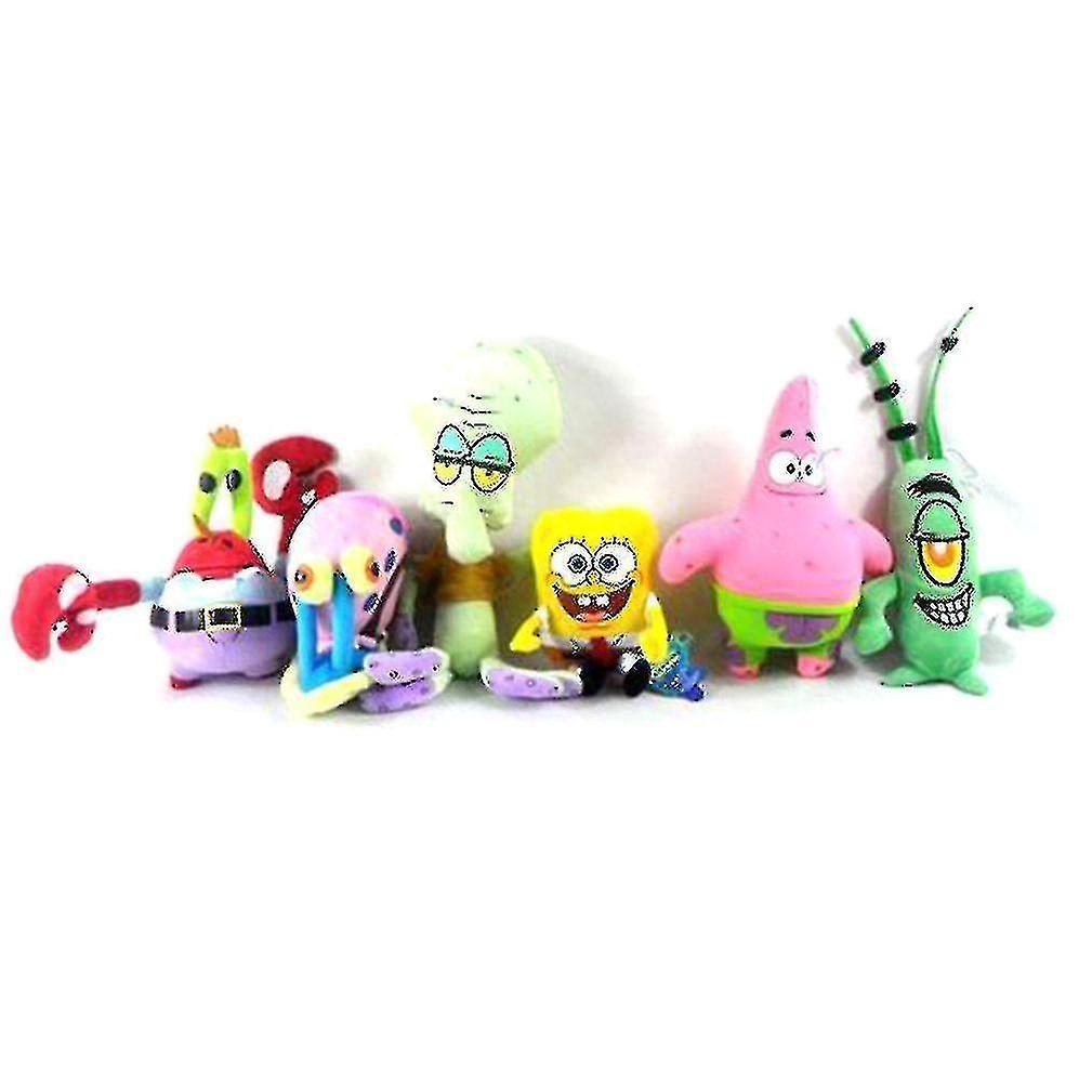 Mlsilm 6pc/lot Spongebob Soft Stuffed Plush Toy Dolls Gift