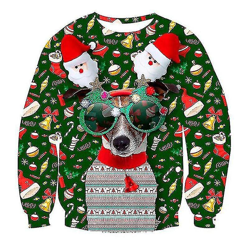 Unisex Ugly Christmas Sweater 3d Print Funny Pullover Sweaters Jumpers Tops For Xmas Men Women Holiday Party Hoodie Sweatshirt Size B L