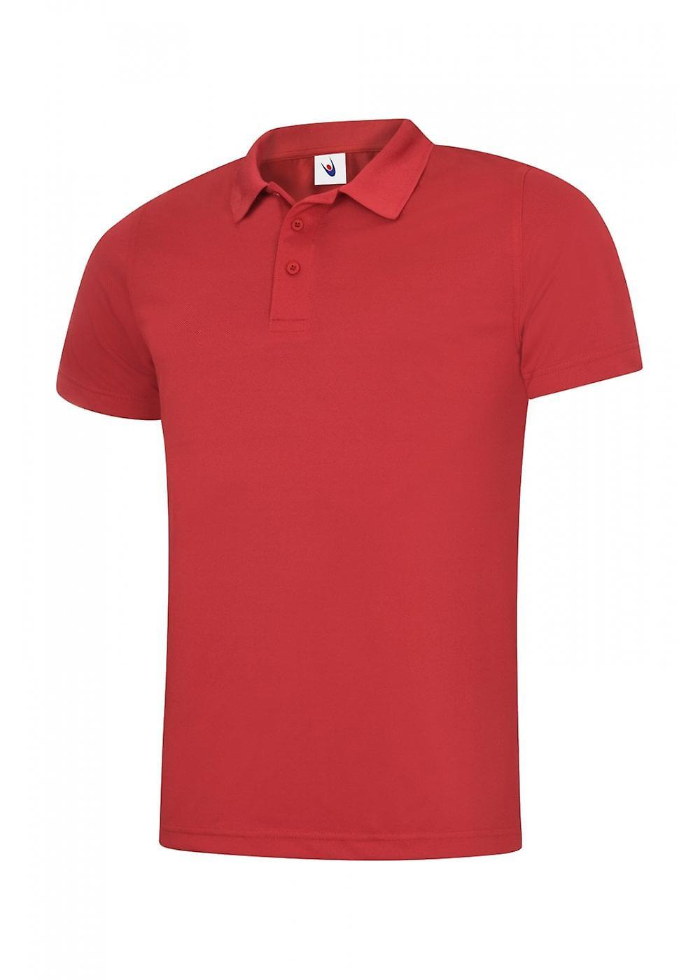 Men's Uneek Mens Super Cool Workwear Poloshirt UC127 Red