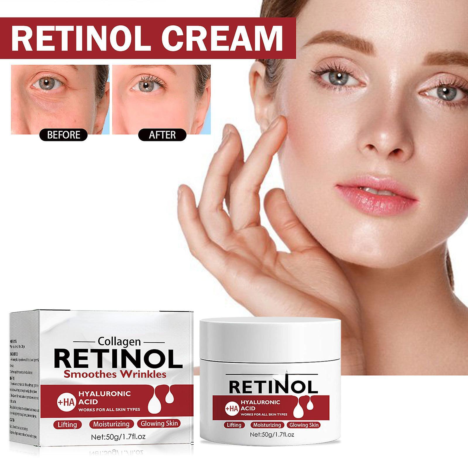 Frusde Collagen Retinol Smoothes Wrinkles Cream, Anti-aging Retinol Cream For Face, Retinol Anti Aging Wrinkle Removal Skin Firming Cream 2pcs