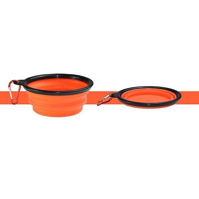 Slowmoose Dog Folding Silicone Travel Bowl For Dog Portable Collapsible Folding, Dog Bowl orange