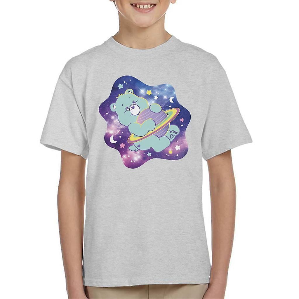 Care Bears Bedtime Bear Dreaming Of Space Kid's T-Shirt Heather Grey X-Large (12-13 yrs)