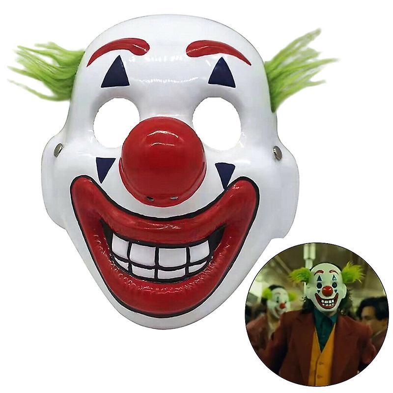 Unbrand Dc Movie Joker Arthur Fleck Cosplay Mask Clown Masquerade Halloween Scary Mask White 1 PC