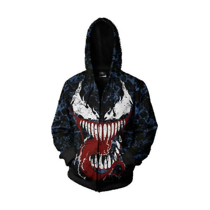 Sszfv Men's 3d Venom Jacket Slaughter Hoodie Jacket Tops blue M