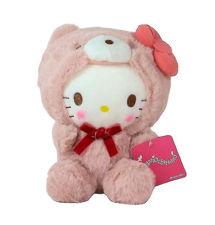 Hcankcan Hello Kitty Anime Plush Toy Doll Gift-hello Kitty Turned Into A Bear Pink