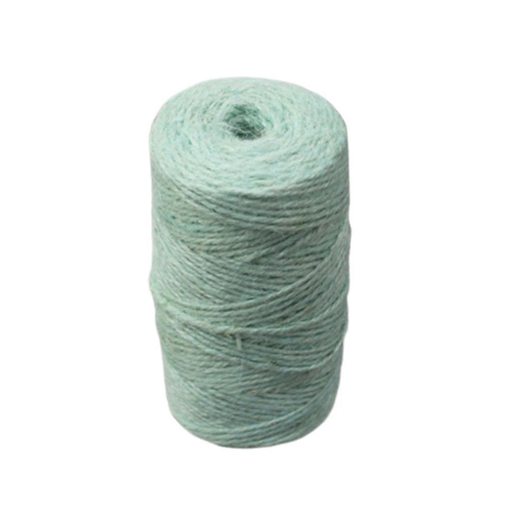 Trumsen 50/100cm Jute Twine Hemp Rope Diy Craft String Cord Wedding Party Decoration Mint Green 50m